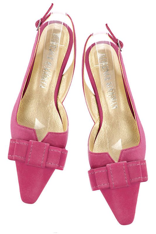 Fuchsia kitten cheap heel shoes